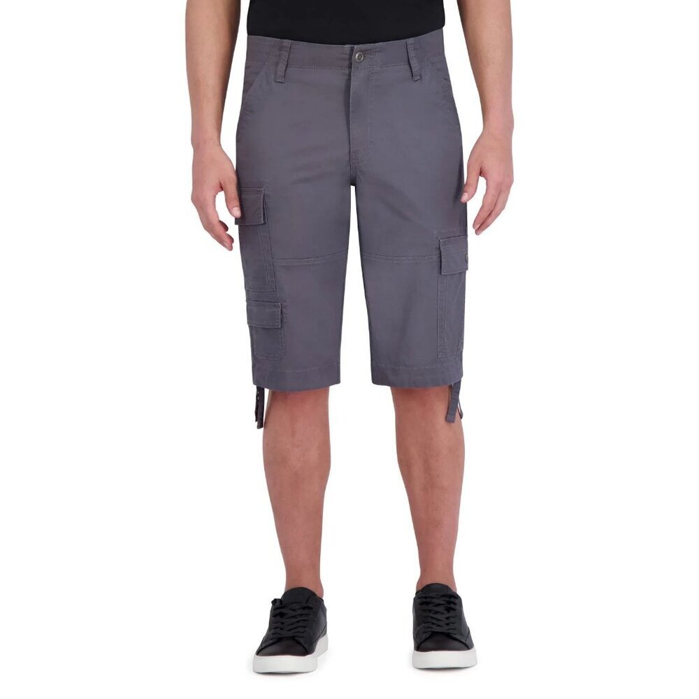 George Men's Messenger Shorts, Size 30, Relaxed Fit, Gray Wash, Lightweight